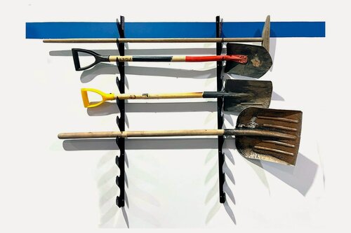 Изображение товара ГеоПластБорд Держатель для садового инвентаря и инструментов 118 см настенный, цвет черный 64310N