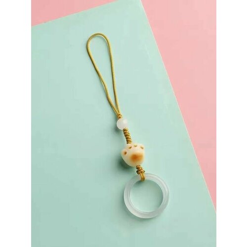 Брелок, бежевый/белый