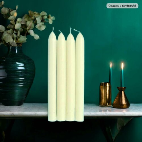 Свеча хозяйственная парафин. светлые 55г 4 шт 19 см горение до 7 часов