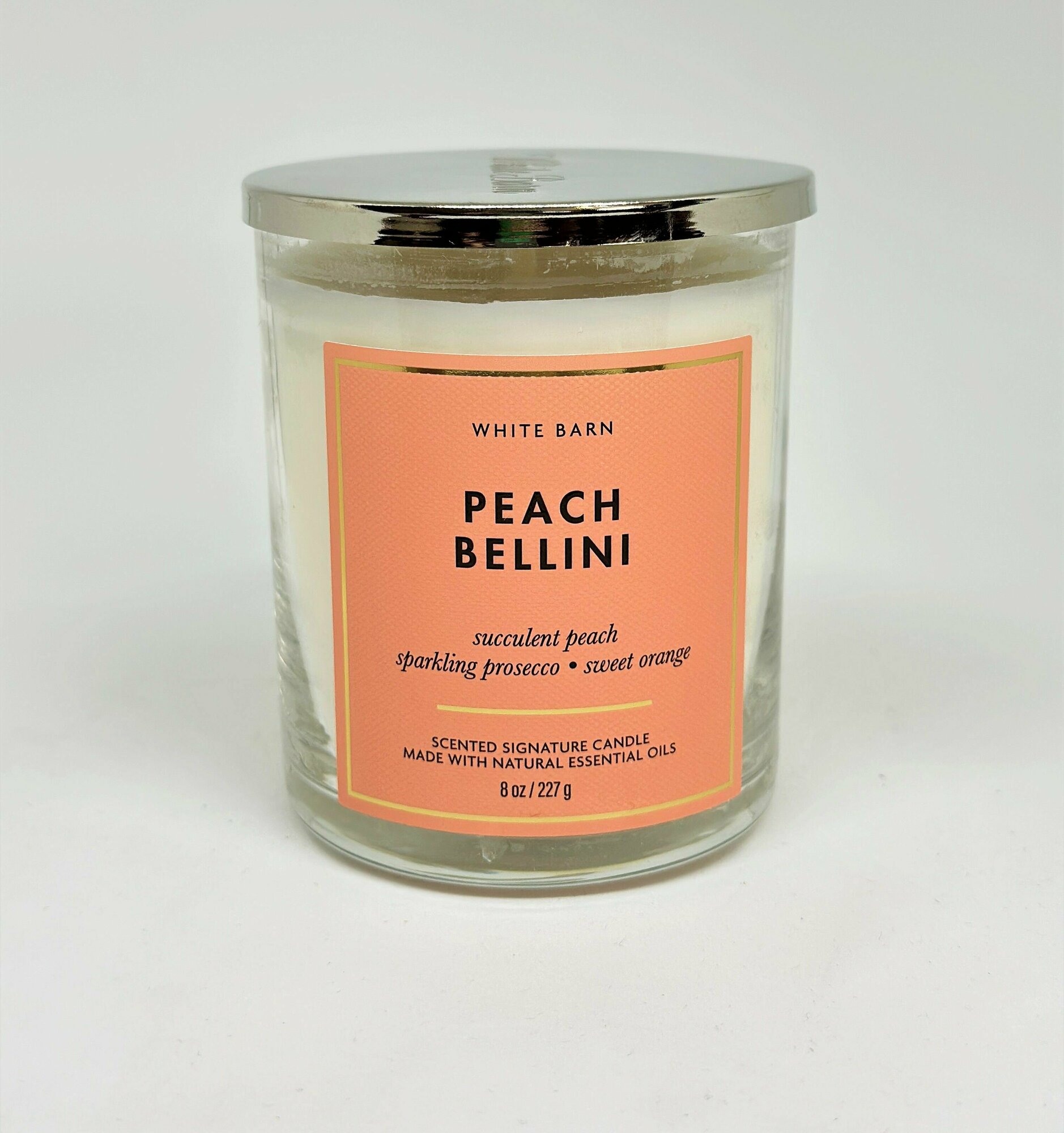 Bath And Body Works ароматическая свеча с 1 фитилем Peach Bellini (227грамм)