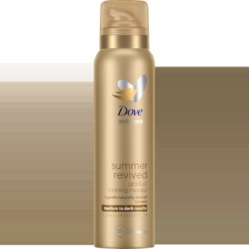 Спрей-мусс автозагар для тела Dove body love Summer Revived Medium to Dark 150 мл Из Финляндии 1831₽