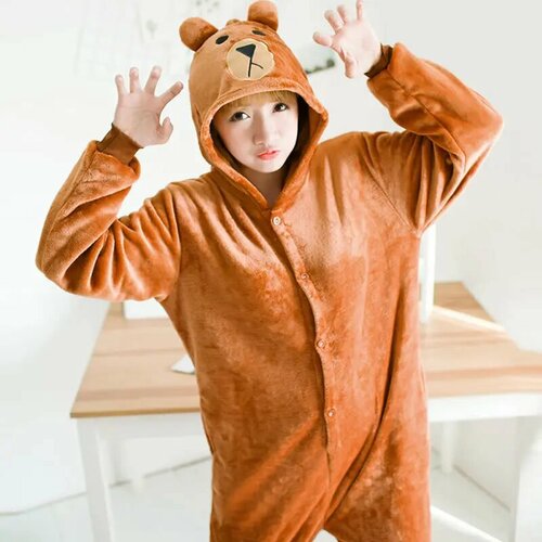 фото Кигуруми медведь , размер 175-185, коричневый pizhamki kigurumi