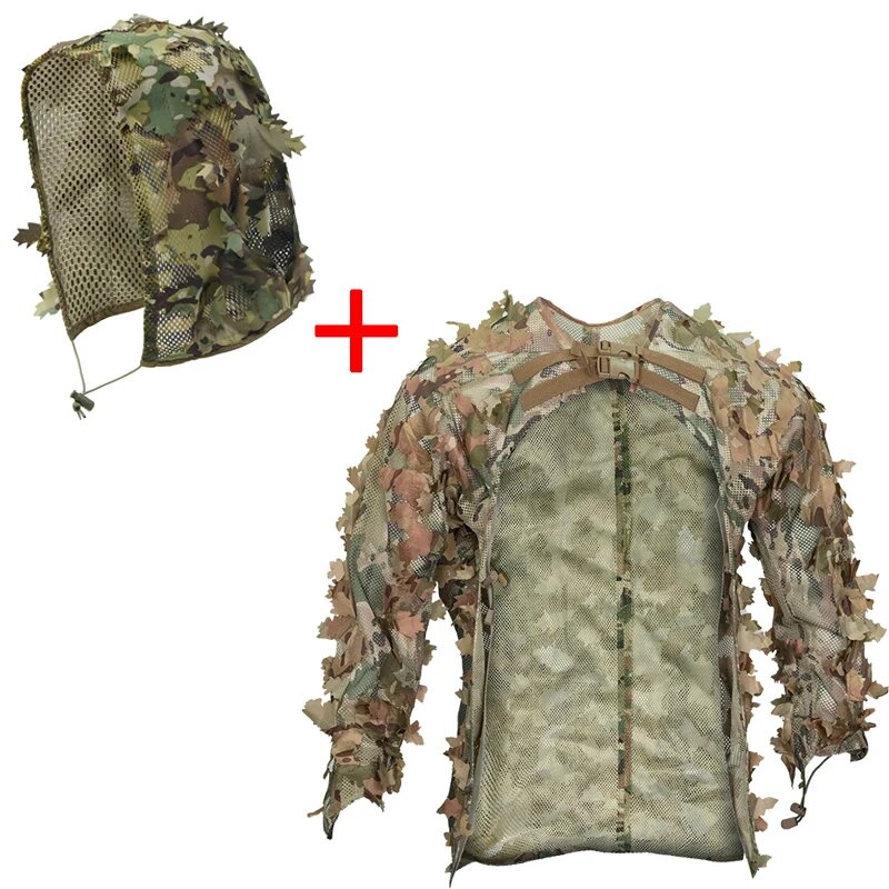 Камуфляжный плащ Ghillie для взрослых, CP suit, Унисекс