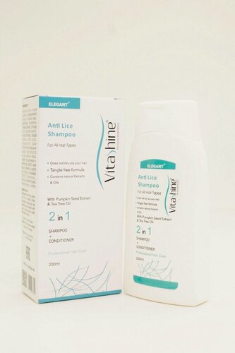 Изображение товара Шампунь Elegant Cosmed VitaShine, против педикулеза, для всей семьи, без отдушек