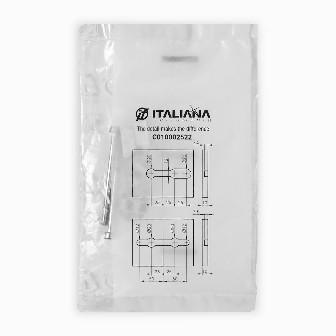 Фурнитура Для Мебели Стяжка для компакт плиты K TOP (1 к-т=2стяжки+2винта+2 ответные планки)