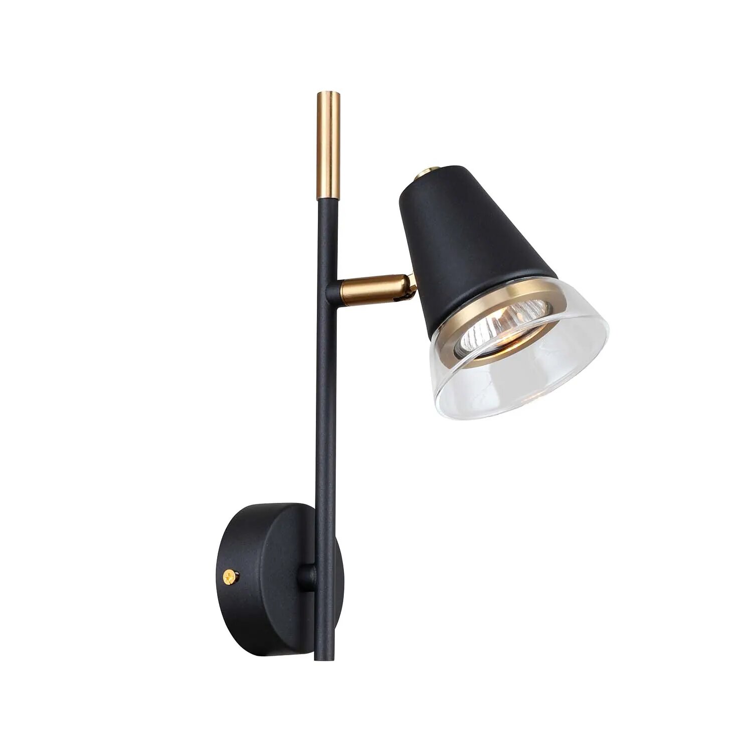 Бра F-Promo Trandy 4618-1W GU10 35 Вт металл стекло черный латунь