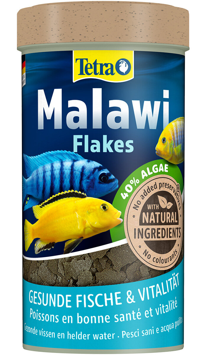 TETRA MALAWI FLAKES корм хлопья для травоядных цихлид (250 мл)