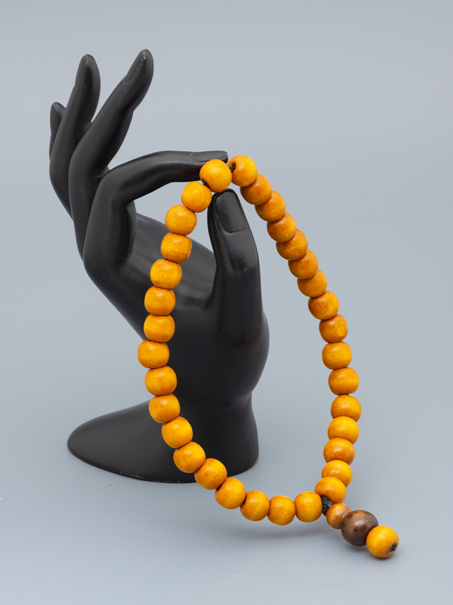 Чётки ЖемАрт, дерево, длина 33 см, желтый/коричневый — фото 1