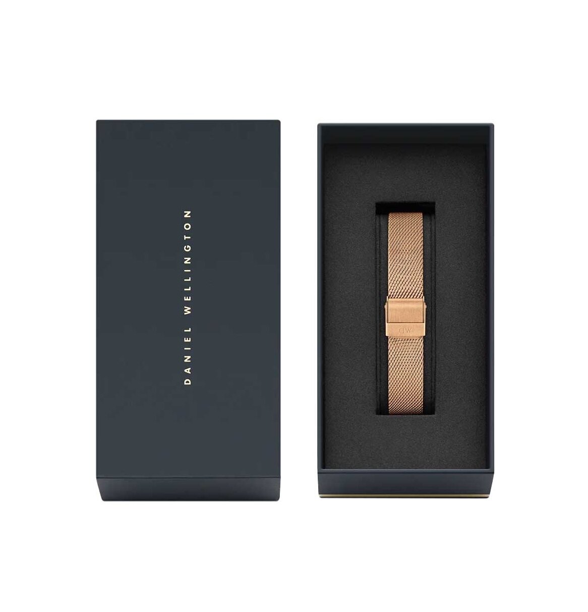 Ремешок Daniel Wellington, фактура плетеная, размер 18, золотистый — фото 1