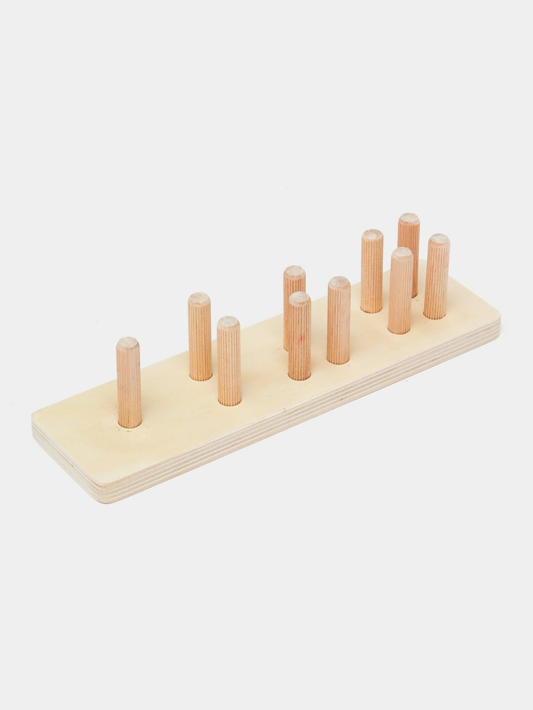 Развивающая игрушка "Пирамида-сортировщик", дерево, с цифрами — фото 1