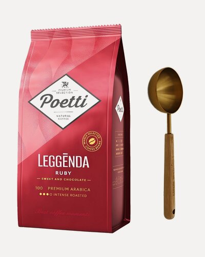 Изображение товара Кофе в зернах Poetti Legenda Ruby 100% арабика, 1 кг + ложка