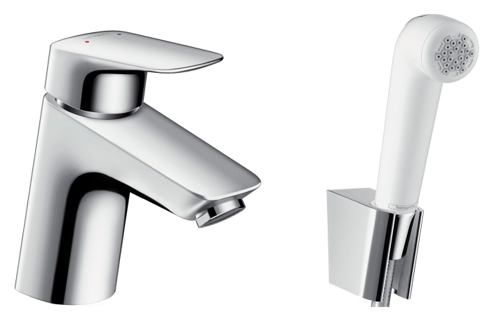 Смеситель для раковины Hansgrohe Logis 71290000 для раковины с гигиеническим душем