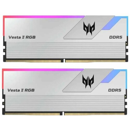Оперативная память 32Gb DDR5 6000MHz Acer Predator Vesta II RGB Silver 2x16Gb KIT BL9BWWR653 12495₽