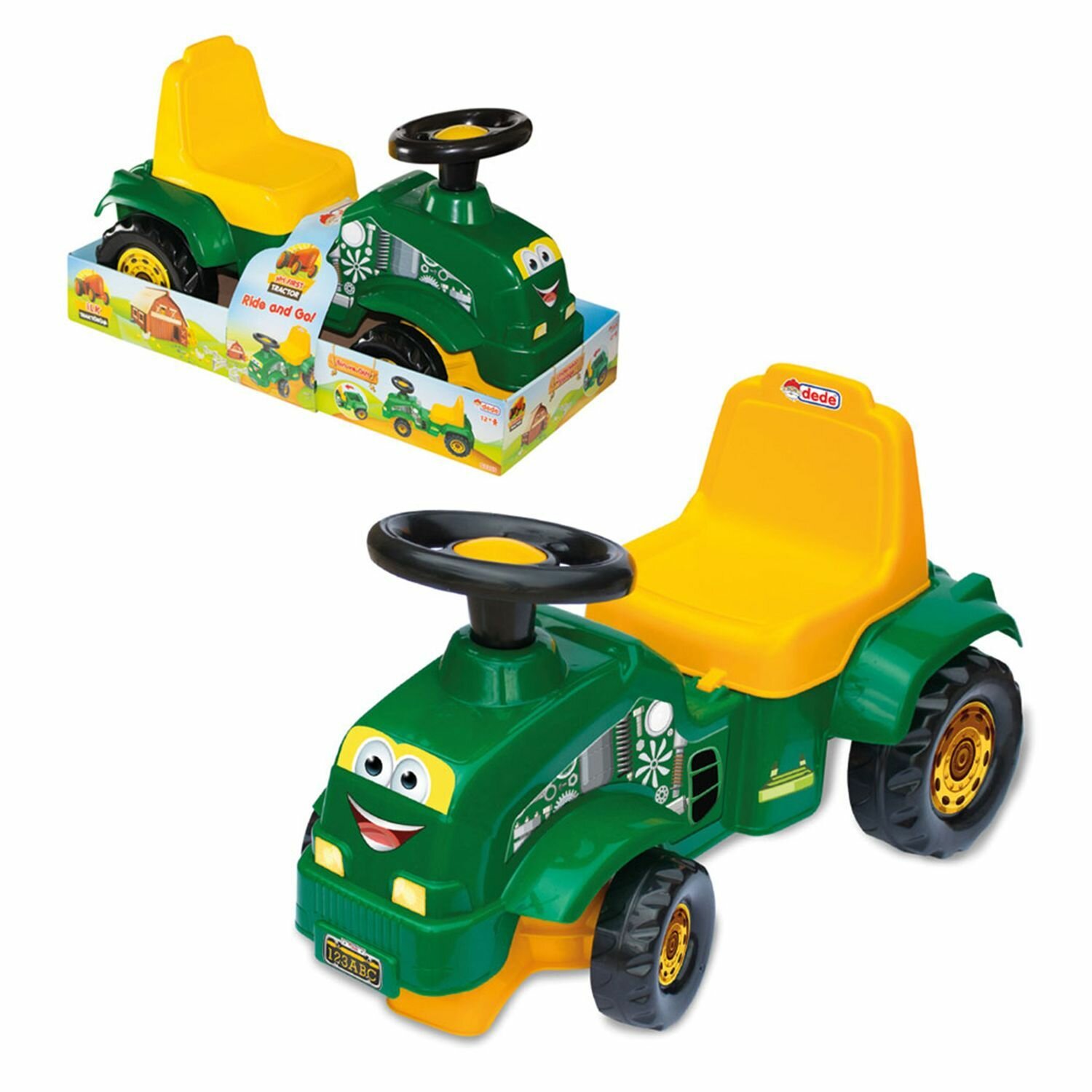 Трактор-каталка, зеленая — фото 1