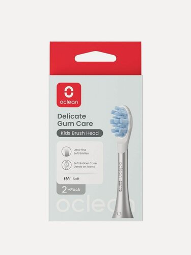 Изображение товара Комплект насадок Oclean Kids (2 шт) P3K7, серебряные, мягкие