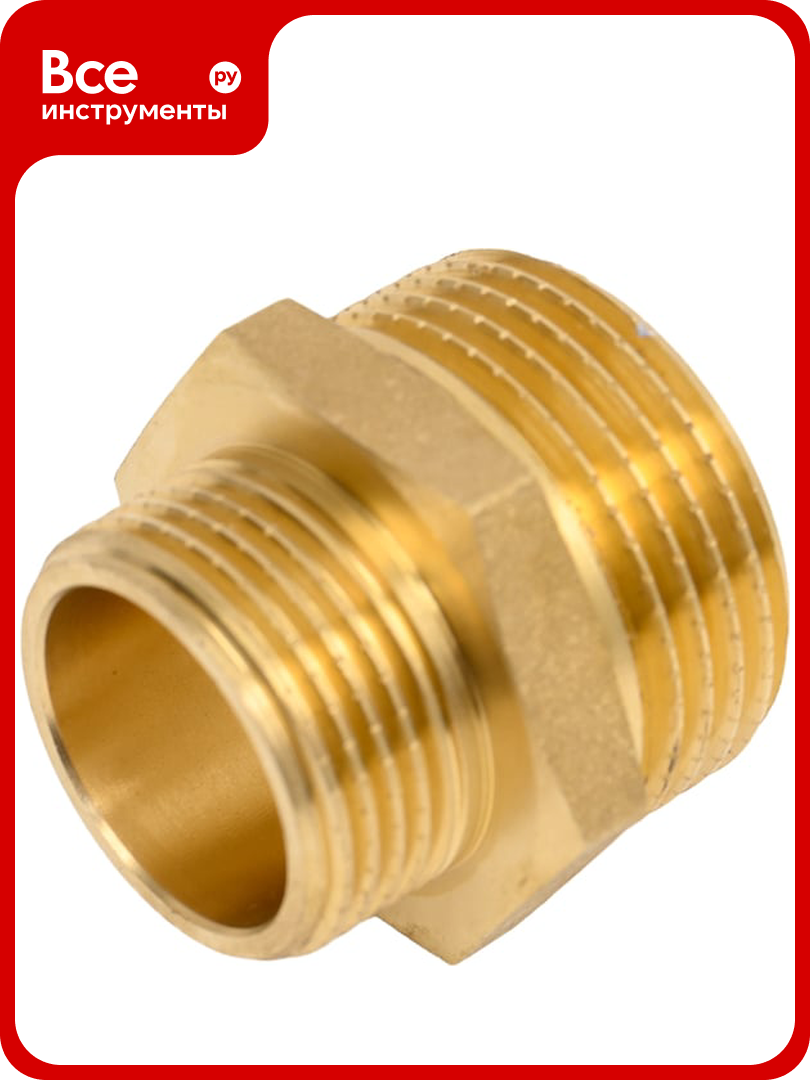 Ниппель латунный никелированный переходной Millennium 1