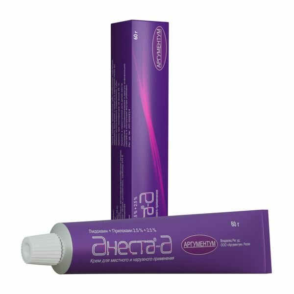 Анеста-А крем для местного и наружного применения 2,5%+2,5% 60г — фото 1