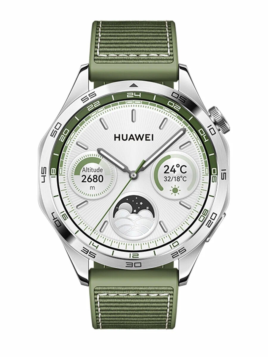 Смарт-часы HUAWEI Watch GT 4, Green, AMOLED дисплей, GPS, 100+ режимов, до 14 дней
