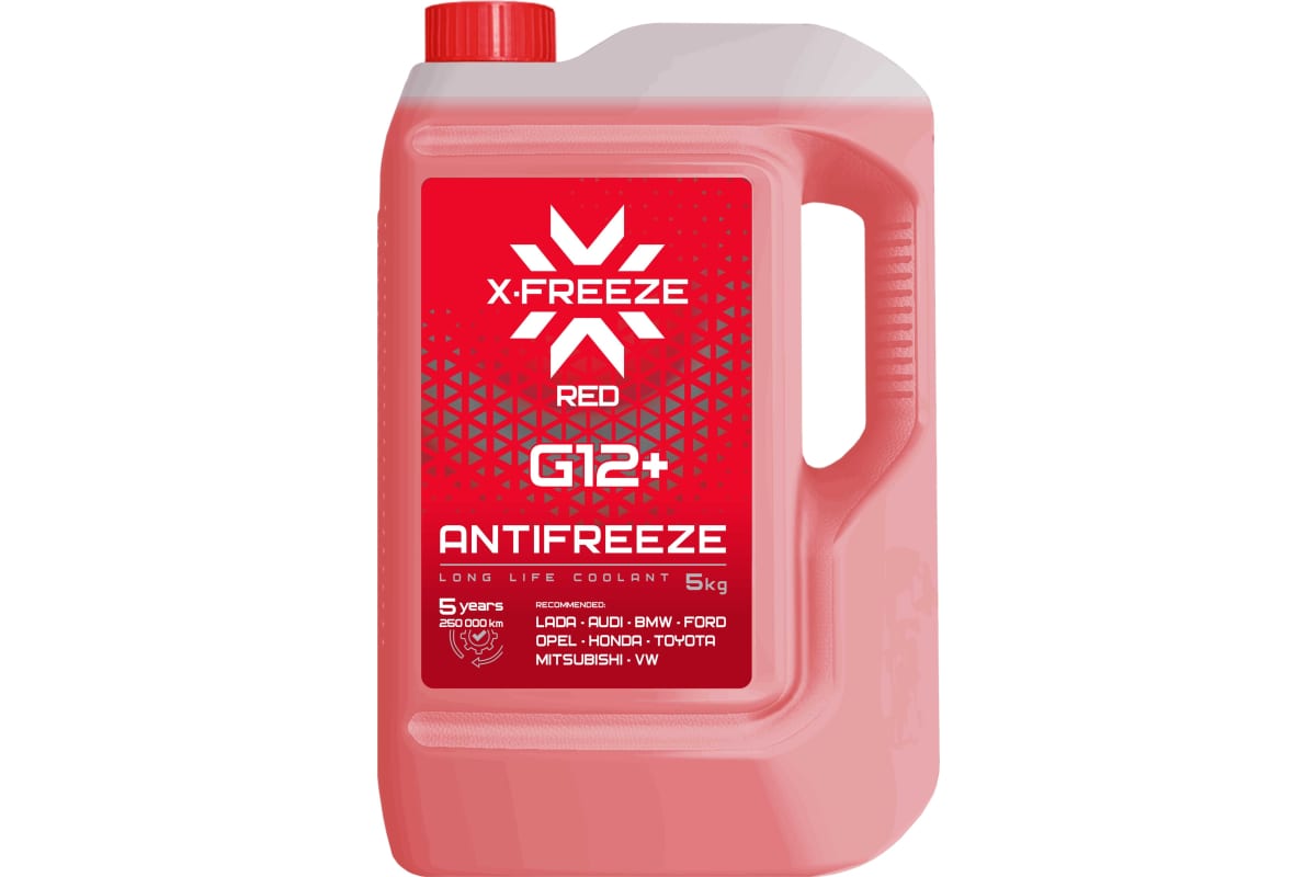Антифриз Готовый Красный G12+ 5л X-FREEZE арт. 430140009
