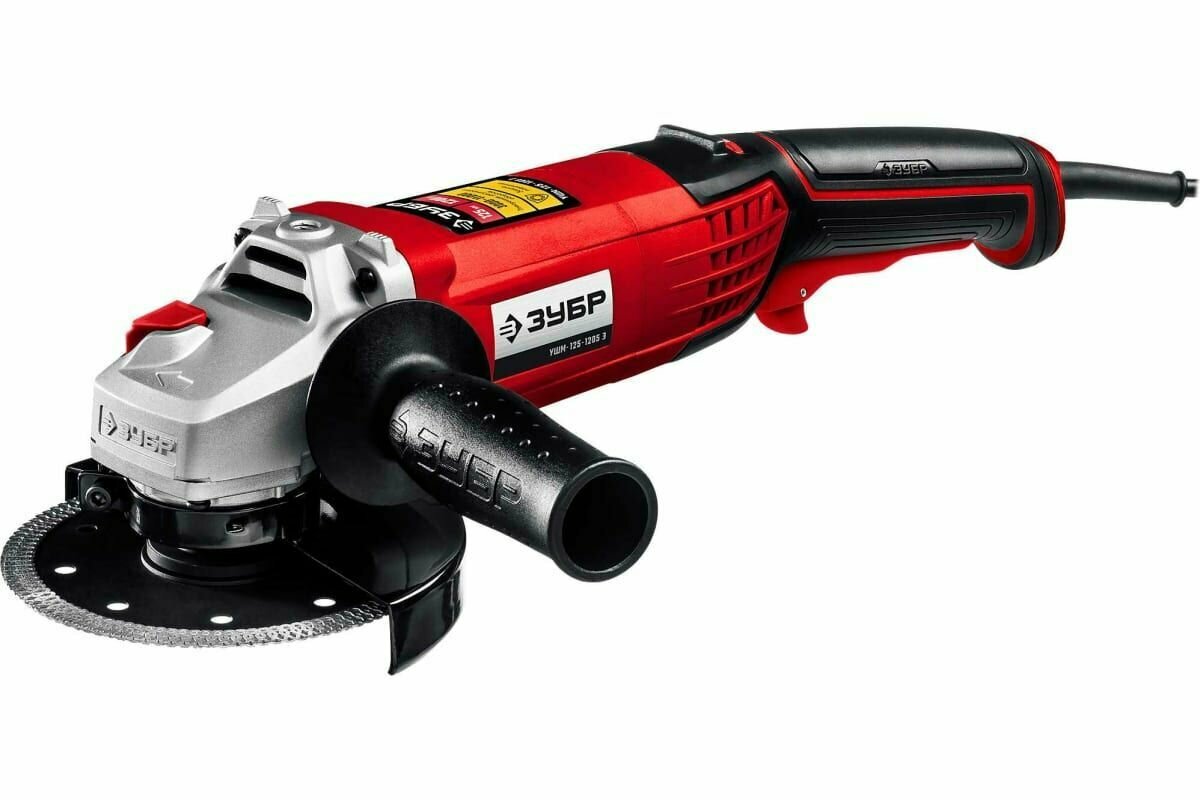 Машина ЗУБР компакт 125мм, 1200Вт с регулировкой оборотов УШМ-125-1205Э