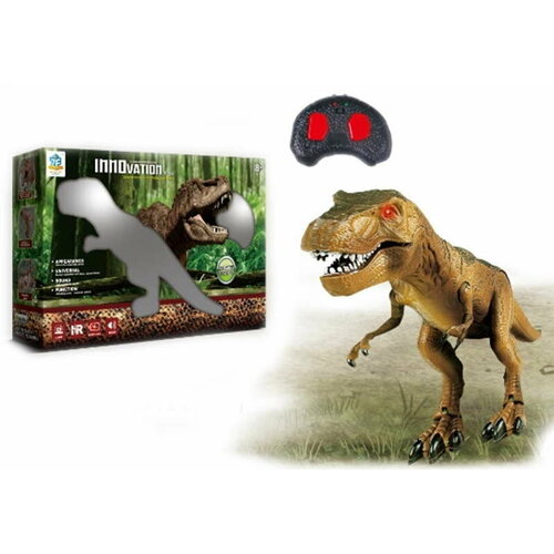 Динозавр на РУ (свет, звук) в коробке динозавр на ру и с голосовым управлением свет звук в коробке