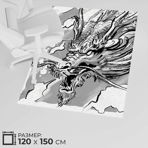 Защитный коврик под компьютерное кресло дракон 4