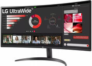 LG Монитор LG 34" UltraWide 34WR50QC-B черный VA LED 21:9 HDMI матовая 300cd 178гр/178гр 3440x1440 100Hz FreeSync DP WQ 5.9кг 34WR50QC-B. ARUZ