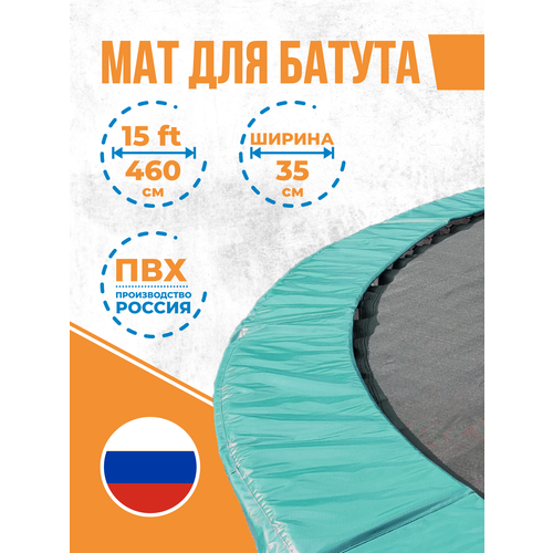 фото Защитный мат на пружины для батута 15 футов, ширина 35 см (15ft, 460 см) tubing-store