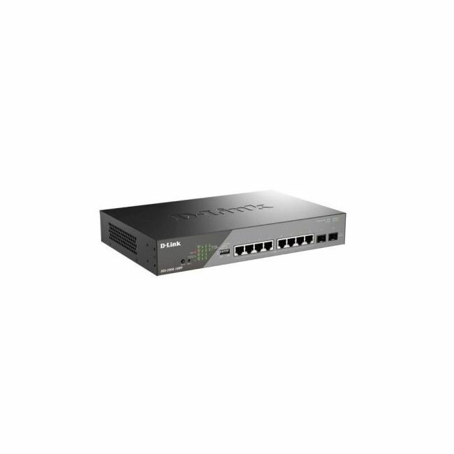 Коммутатор D-Link Сетевой Smart L2 Surveillance Switch 8х1000Base-T PoE, 2x1000Base-X SFP, PoE Budget 130W, Long-range PoE up to 250m