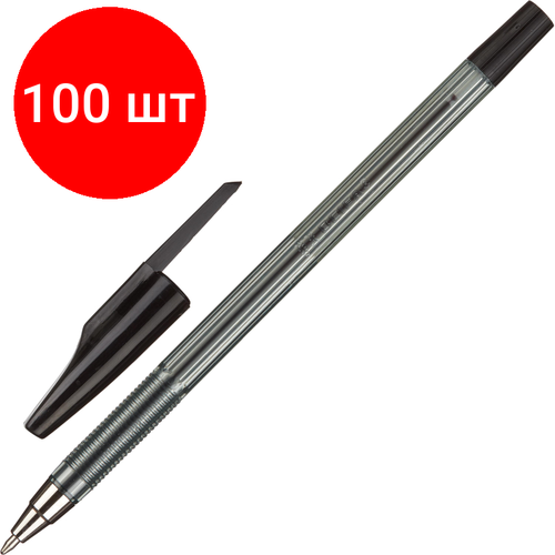 Комплект 100 штук, Ручка шариковая неавтомат. BEIFA AA 927 0.5мм черный