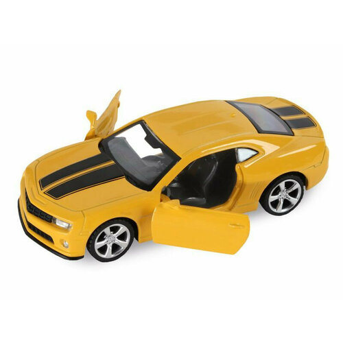 Машина автопанорама Chevrolet Camaro SS, желтый, 1/43, инерция, откр. двери, в/к 17,5*12,5*6,5 см модель 1 43 chevrolet camaro желтый 870139 пламенный мотор