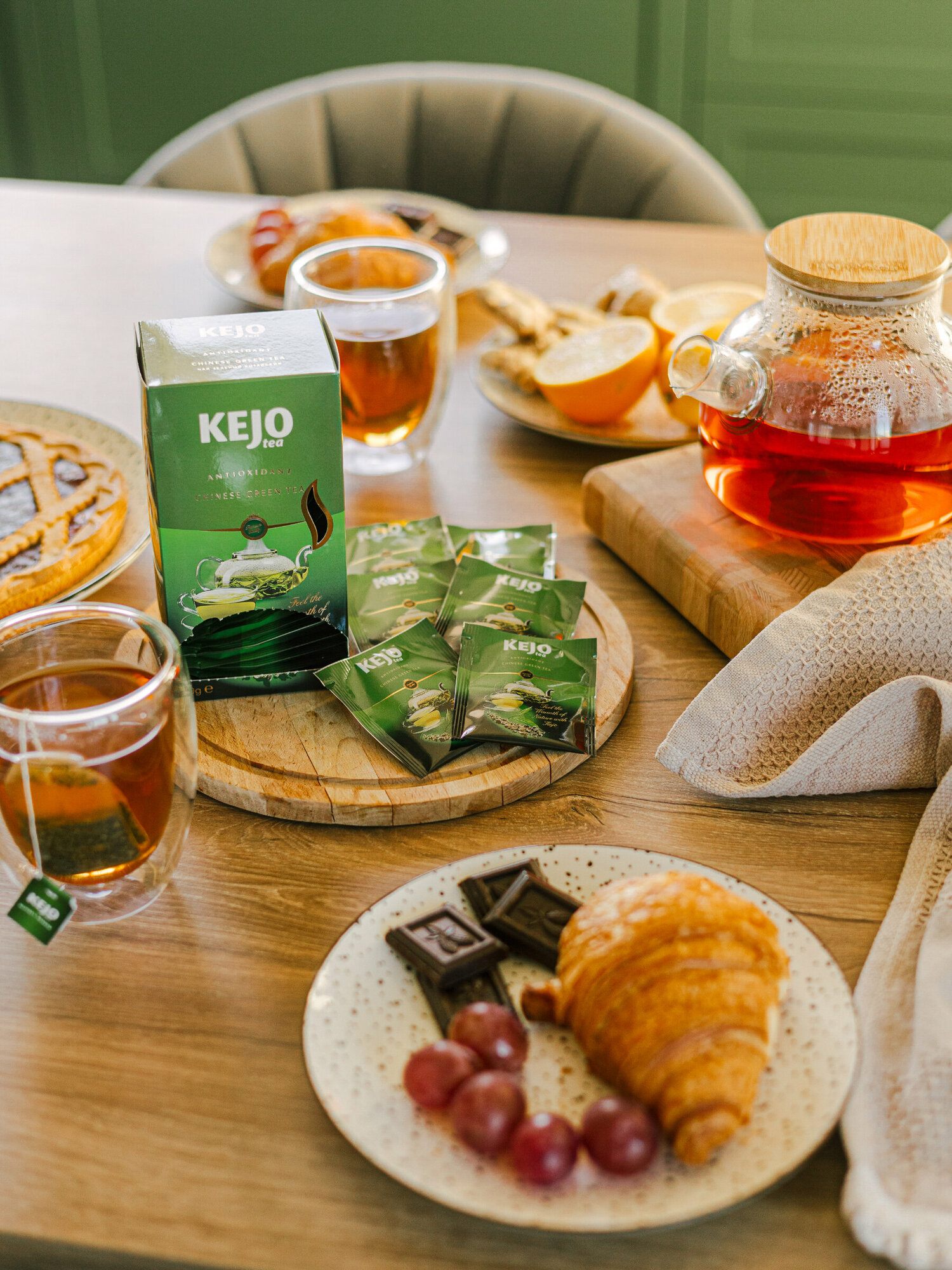 Чай в пакетиках зеленый ANTIOXIDANT CHINESE GREEN TEA KejoTea, 25 штук Kejo Tea - фото №8