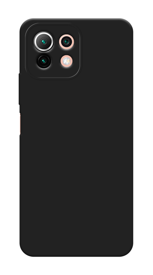 Матовый силиконовый чехол на Xiaomi Mi 11 Lite 5G NE / Сяоми Ми 11 Лайт 5G NE с защитой камеры, черный