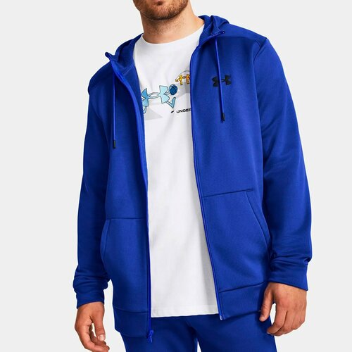 Толстовка спортивная Under Armour, размер L, синий толстовка under armour ua rush fleece fz hoodie sm мужчины