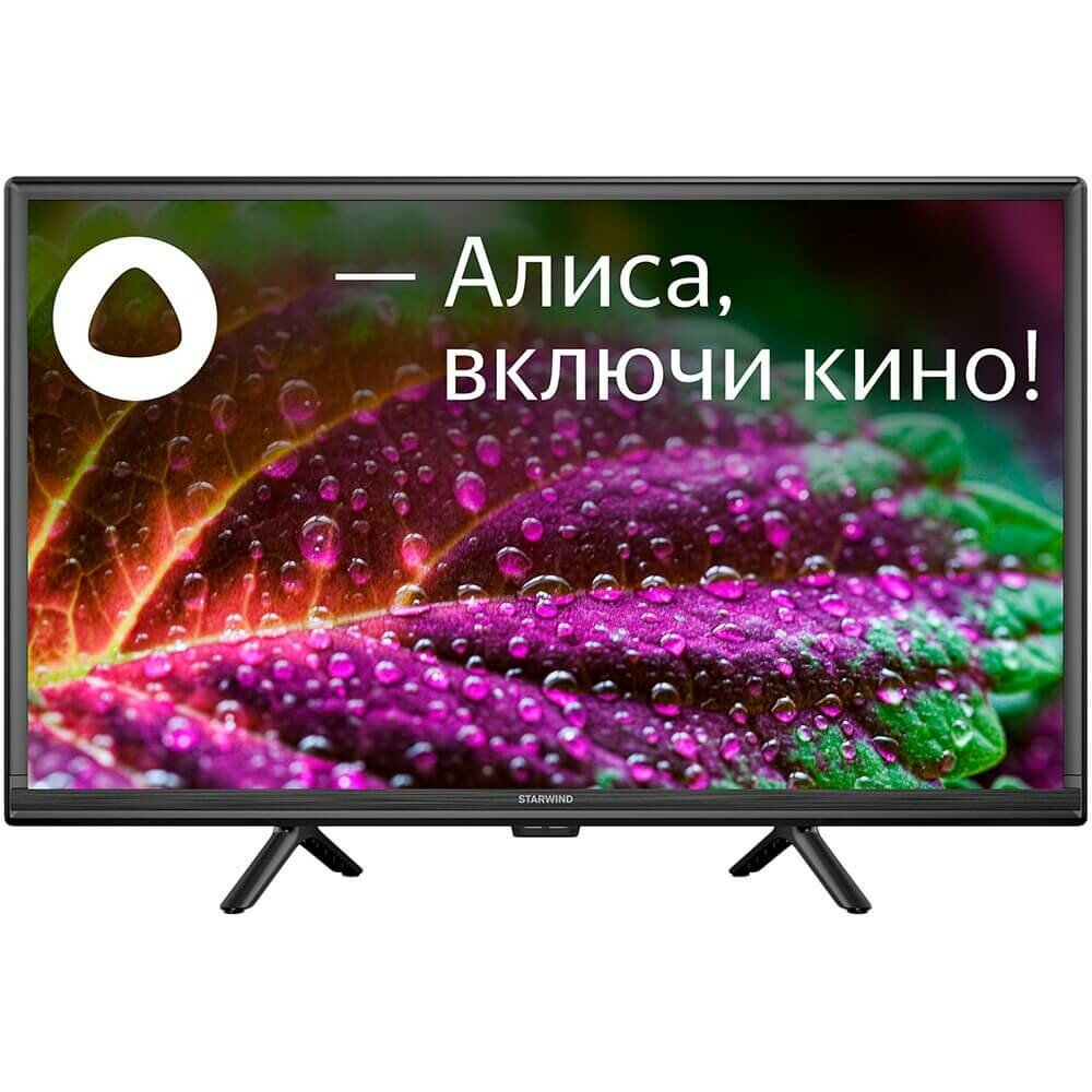 Телевизор LED Starwind 24" SW-LED24SG304 Smart YaOS Slim Design черный/черный/HD/DVB-T/60Hz/DVB
