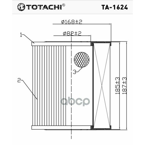 Фильтр Воздушный Totachi Ta-1624 A-524V 8870843230 TOTACHI арт. TA-1624