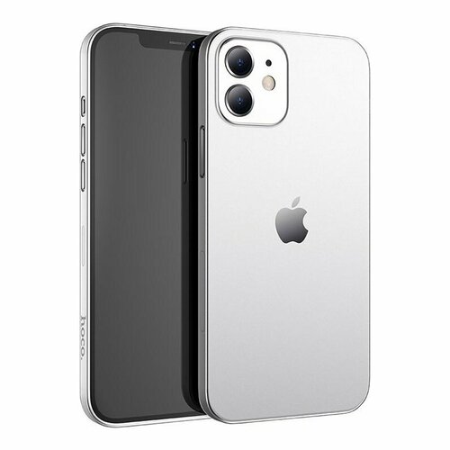 Пластиковый чехол Hoco Thin series для Apple iPhone 12 mini, прозрачный, матовый силиконовый чехол hoco light series для apple iphone 15 прозрачный