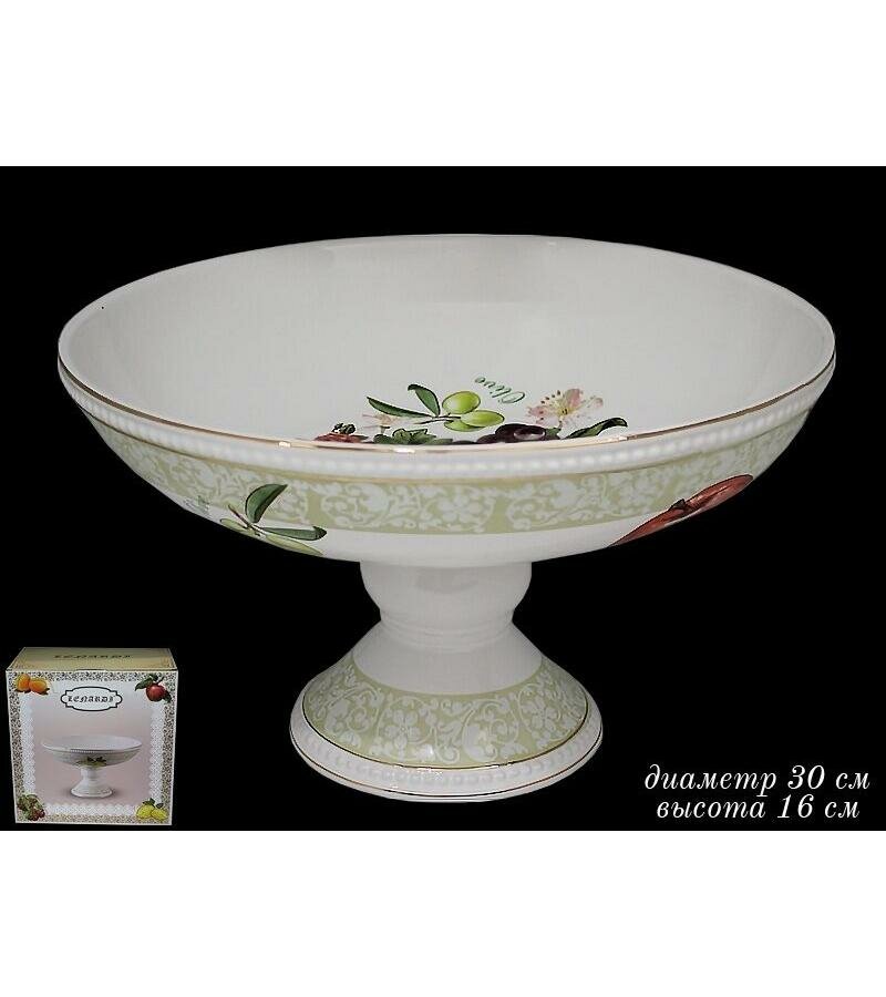 фото Фруктовница на ножке 30см. в подарочной упаковке 110347 118-110347