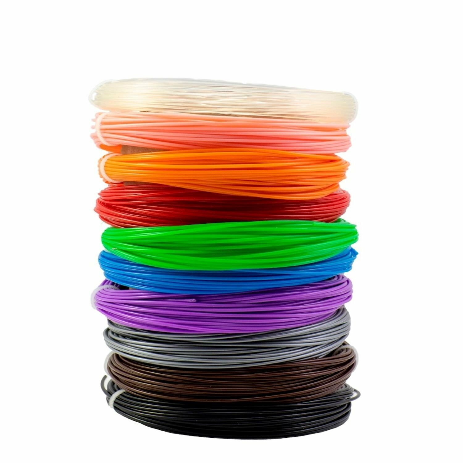 Набор яркого и красочного пластика для 3D ручки: 3DPEN-2 3DPEN-3 3DPEN-5 / 100 метров PLA / 10 цветов по 10 метров /