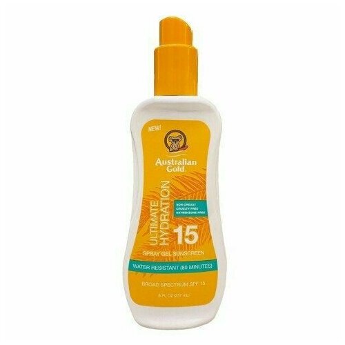 Спрей-гель Ultimate Hydration SPF 15 Australian Gold australian gold spf 6 spray oil морковное солнцезащитное масло водостойкое 237 мл