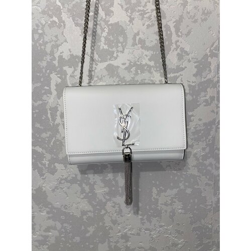 фото Сумка клатч , фактура гладкая, серебряный, белый без бренда