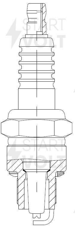 Комплект свечей зажигания для автомобилей ГАЗ 24/3110/3302 с дв. ЗМЗ-402 (зазор 0,8мм, с резистором) (4шт) VSP 0057 StartVolt