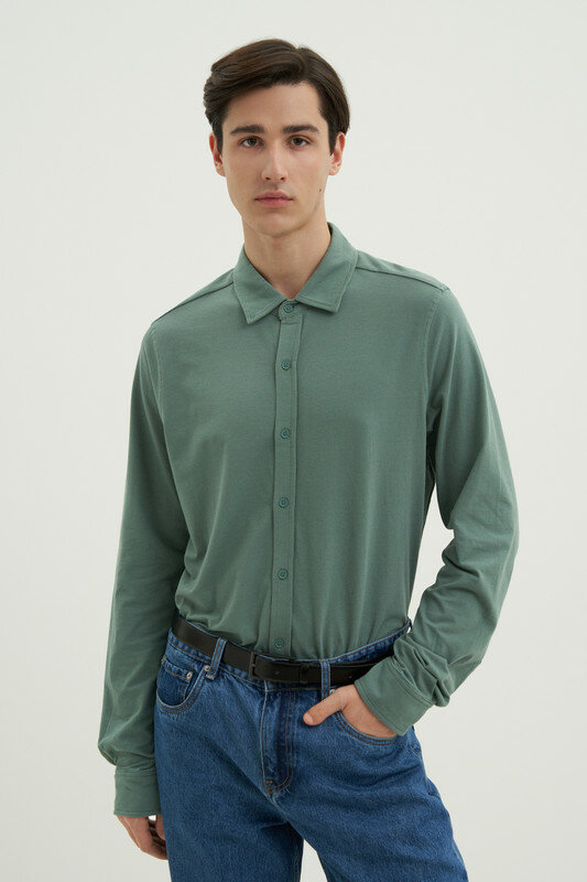 Рубашка FINN FLARE, размер 2XL(188-112-44), зеленый