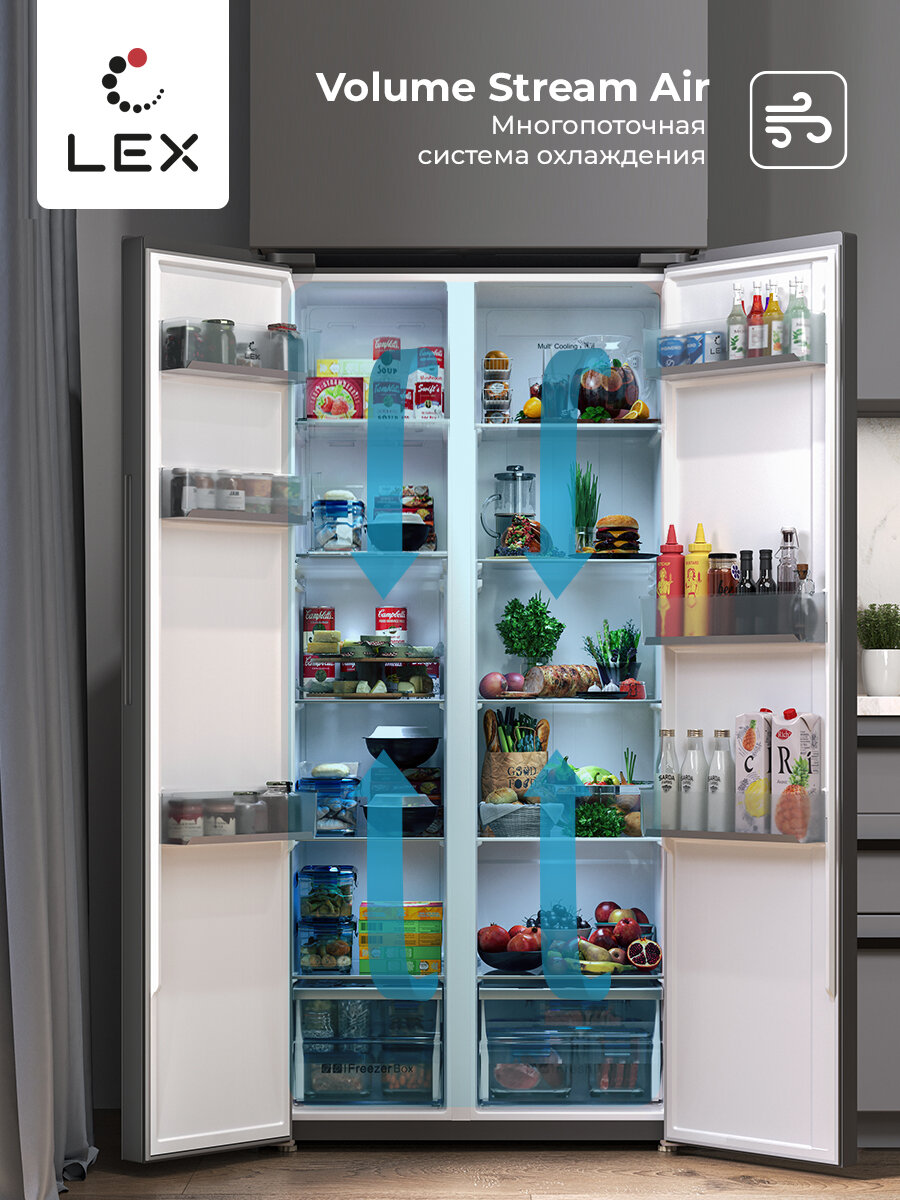 Отдельностоящий двухкамерный холодильник LEX - фото №4