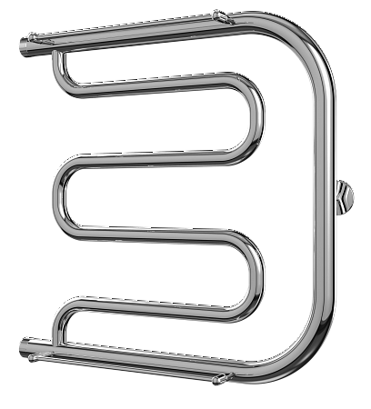 ПолотенцесушительTERMINUS Фокстрот П-образный с полкой Ду25 50х50 бок. подкл. хром