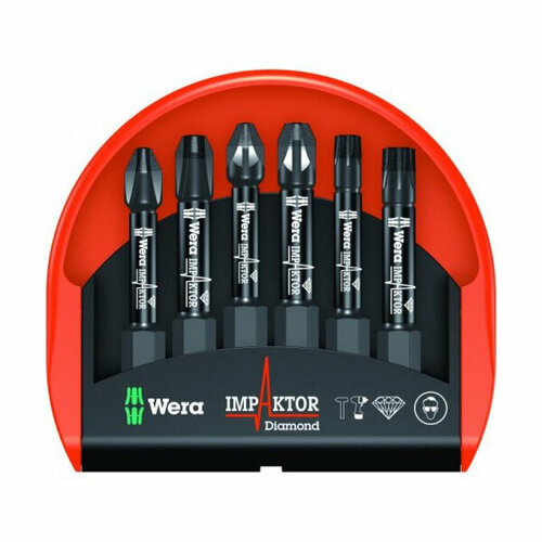 Набор бит WERA MINI-CHECK Impaktor 4 bit check 6 ph impaktor 1 набор крестовых насадок wera we 057691