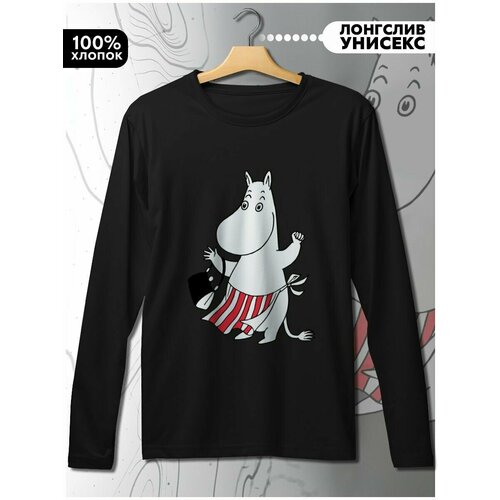 фото Лонгслив hypnotica, размер l, черный