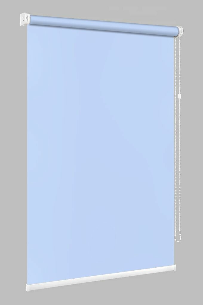 Рулонные шторы Люкс голубой 31х155 см