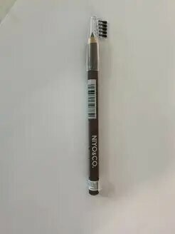 NIYO&CO Косметический карандаш для бровей с щеточкой серый