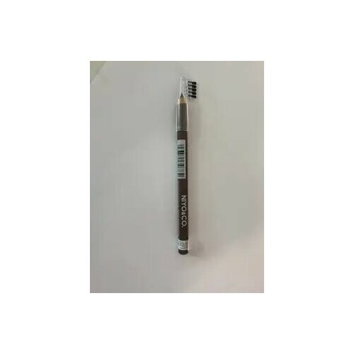 NIYO&CO Косметический карандаш для бровей с щеточкой серый